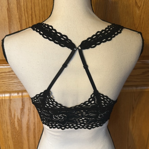 Aerie Lacy Black Convertible Bralette, Size Small - Picture 3 of 8